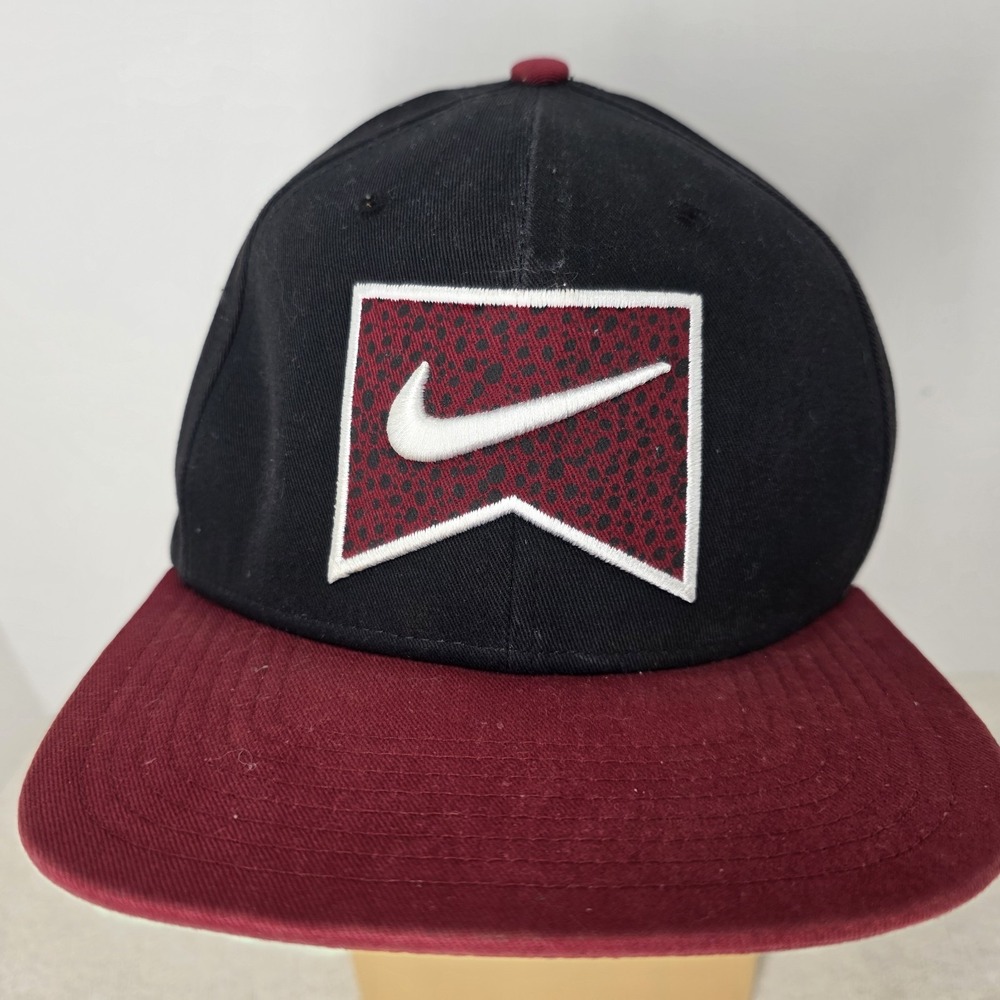 Vintage Nike Hat Cap Snap Back Black Red Swoosh Baseball World Class Athletes - Picture 4 of 14
